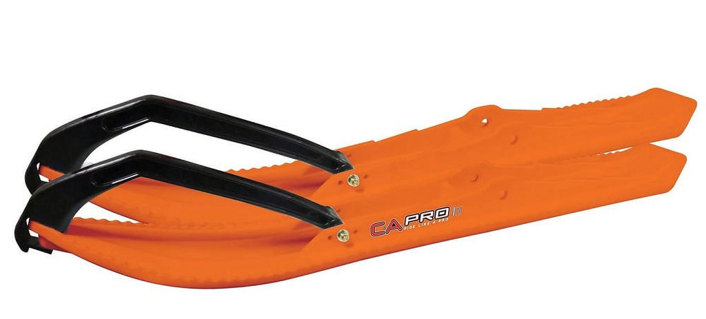 Orange Snowmobile Skis with 6" Shaper Bars Complete Kit X409340