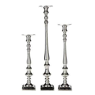 3 Piece Metal Candlestick Set D12077