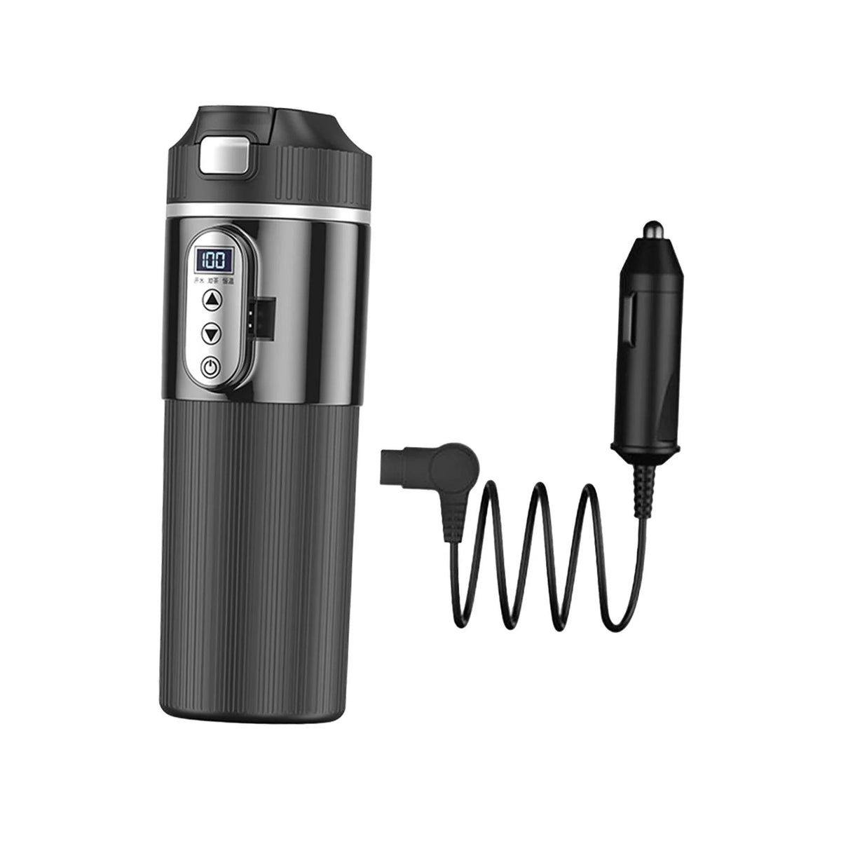 Black Portable Electric Car Heating Cup V987