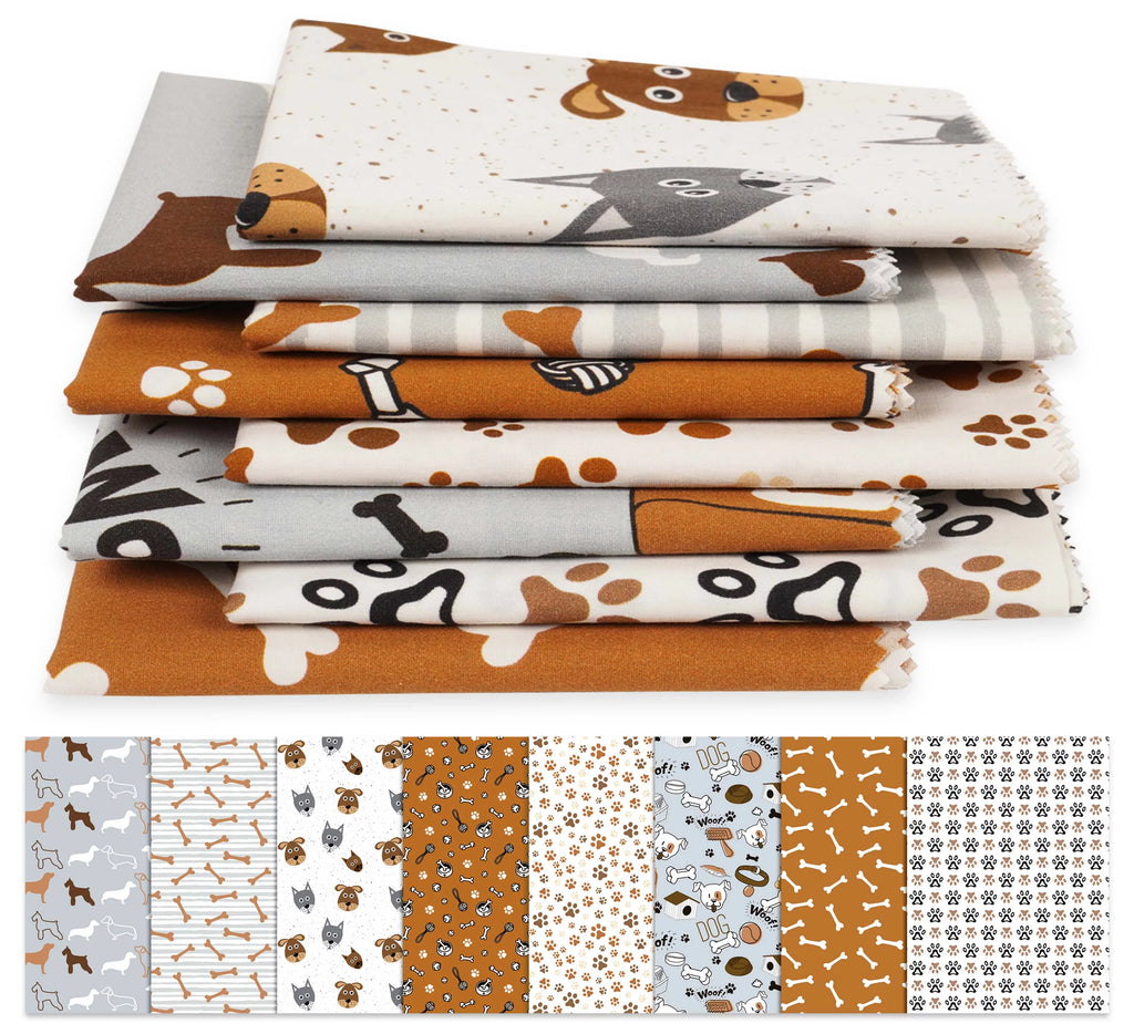 8 Pc 100% Cotton Pre-Cut Quilting Fabric W8931