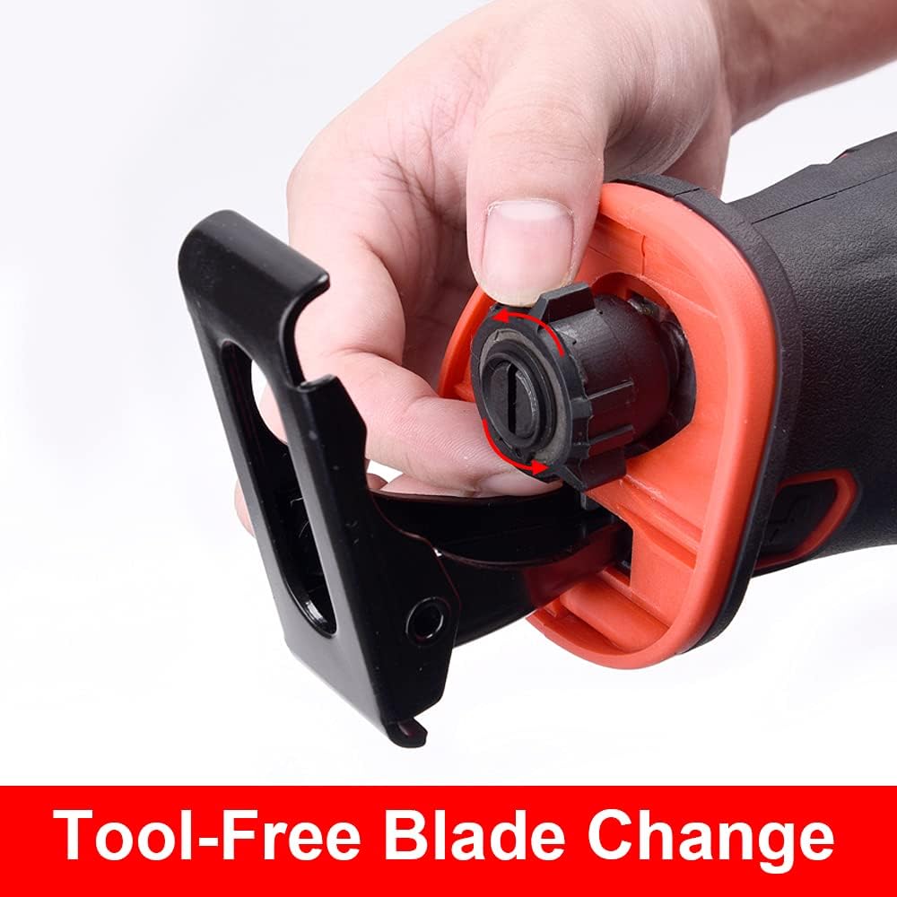 21V Cordless Reciprocating Saw with Battery and Charger, 2 Blades H95734