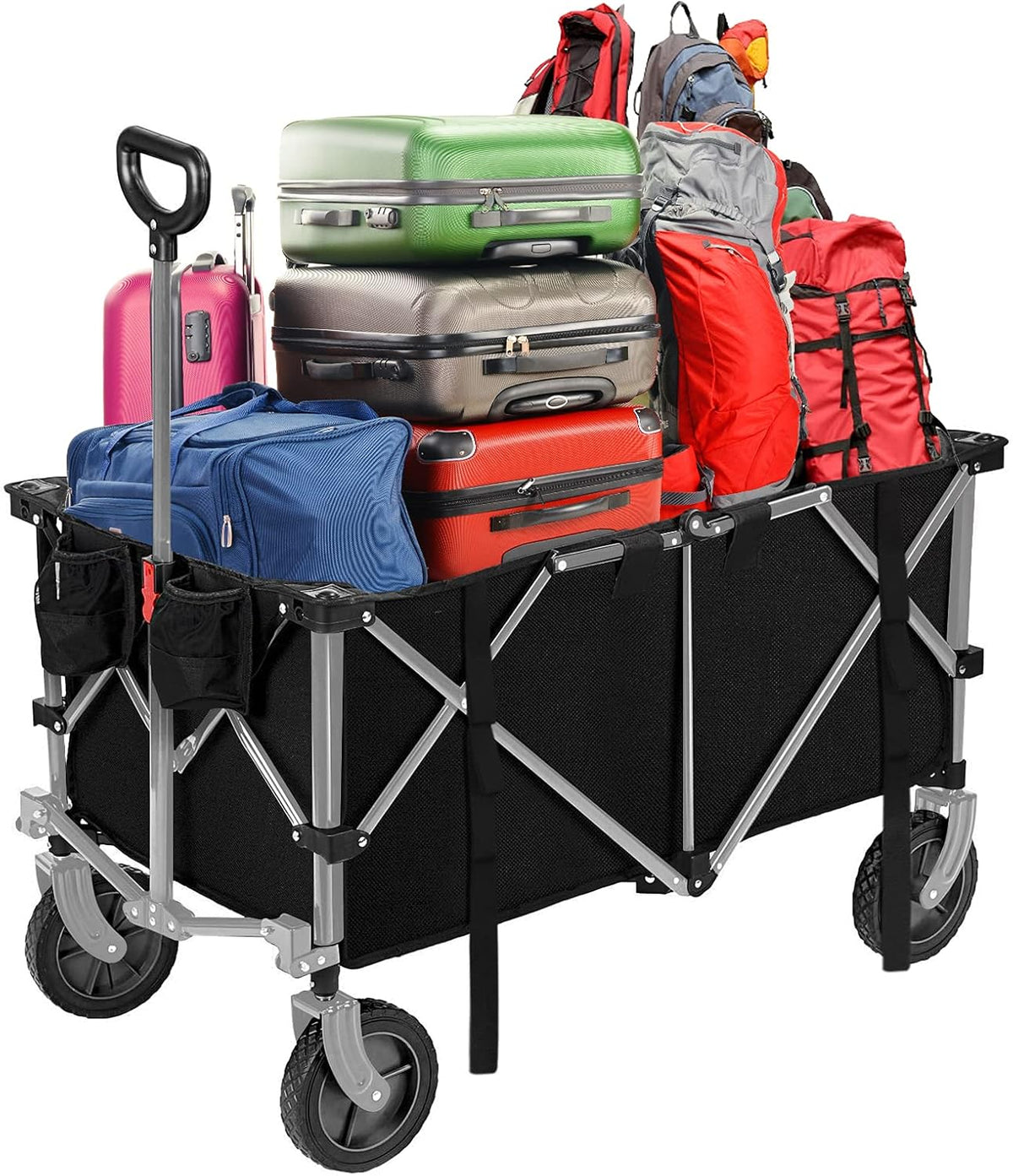 Folding Wagon Utility Cart with Wheels M895