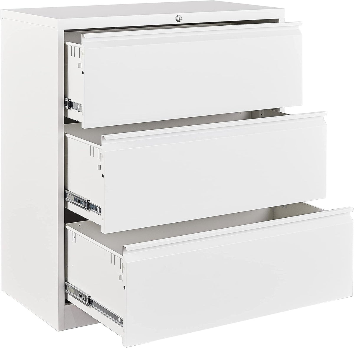2 Drawer Black Lateral File Cabinet with Lock N44560