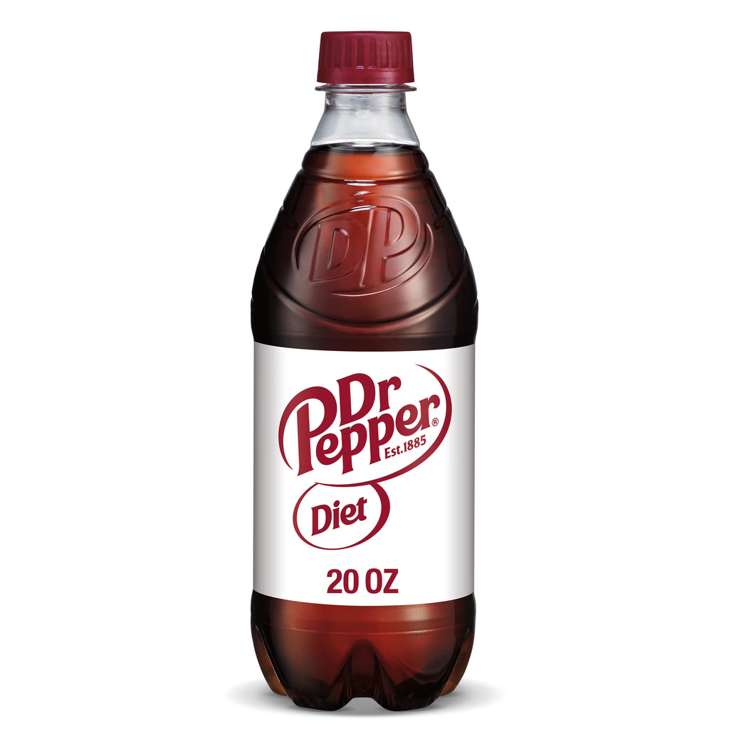 Diet Dr Pepper Soda 20oz Bottles, Quantity of 10 H5095