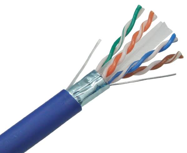 Cat6a Shielded Plenum CMP 23 AWG 1000ft Green Bulk Ethernet Cable Q824767