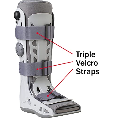 Medical Walking Boot with Air Cast Tube Stretch Boot Sock, Medium I101298