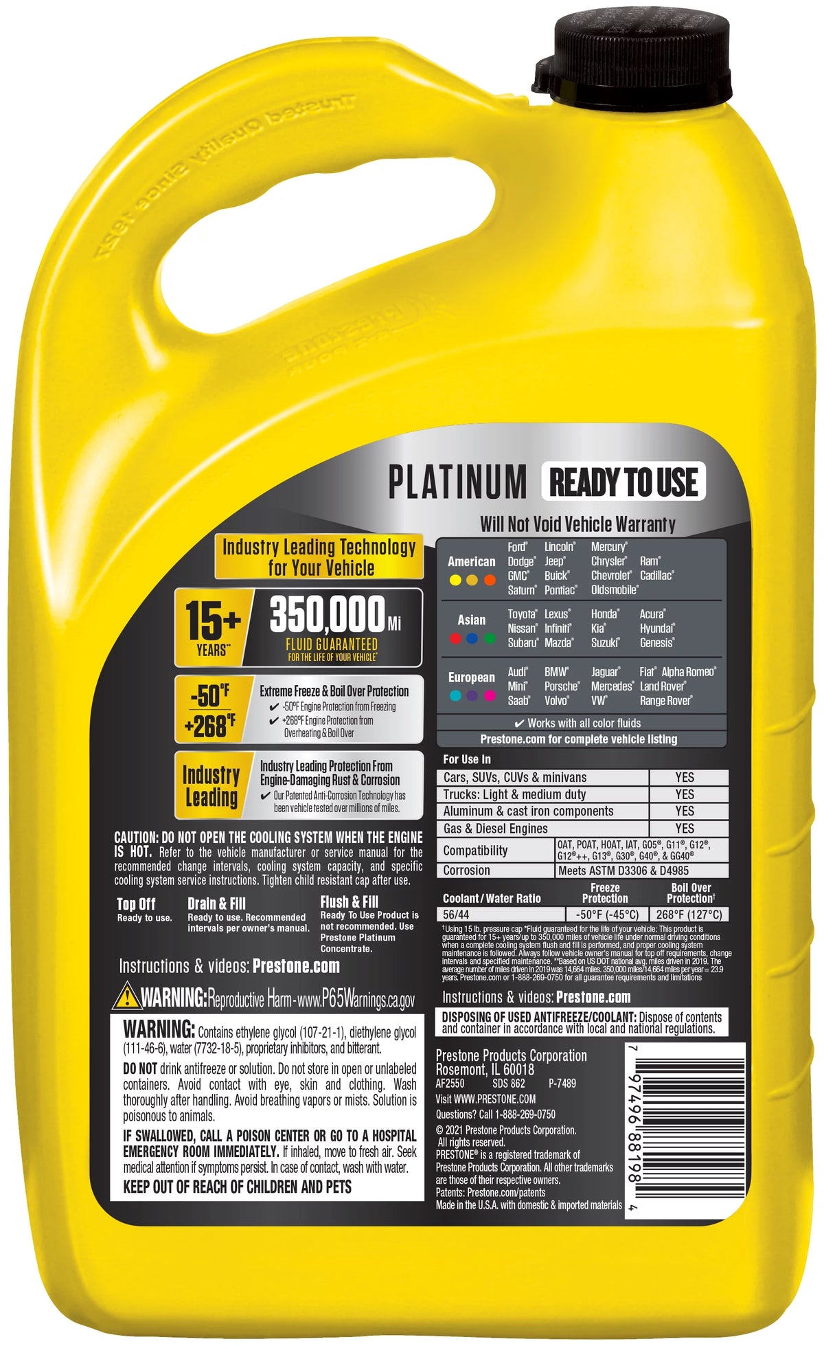 Antifreeze Coolant Ready to Use 50/50 Y5192