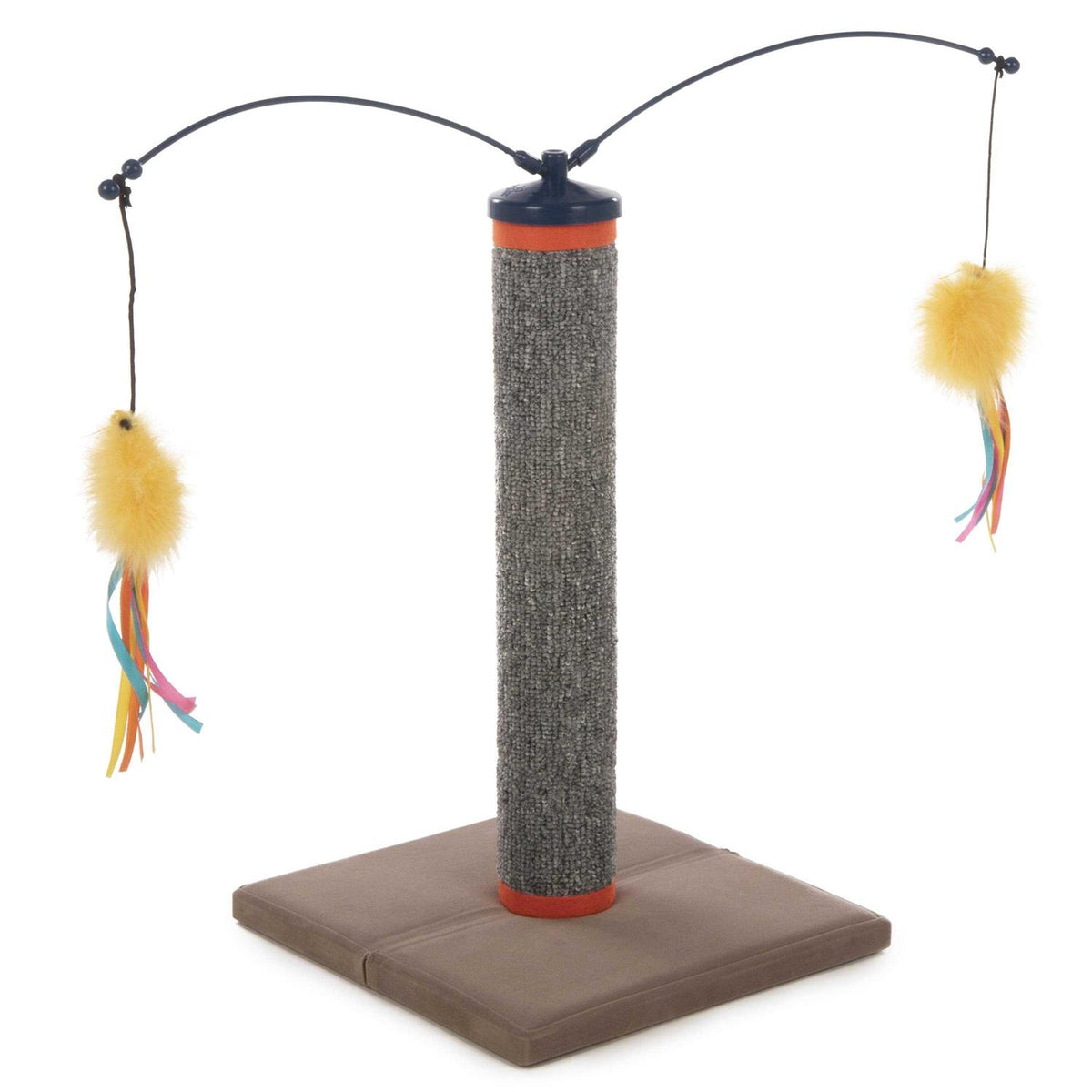 Carpet Cat Scratching Post with Spinning Wand W710859