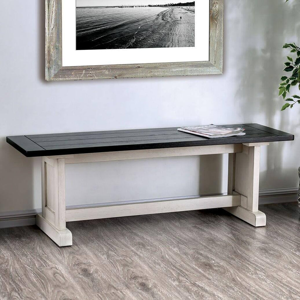 Espresso White Bench I317