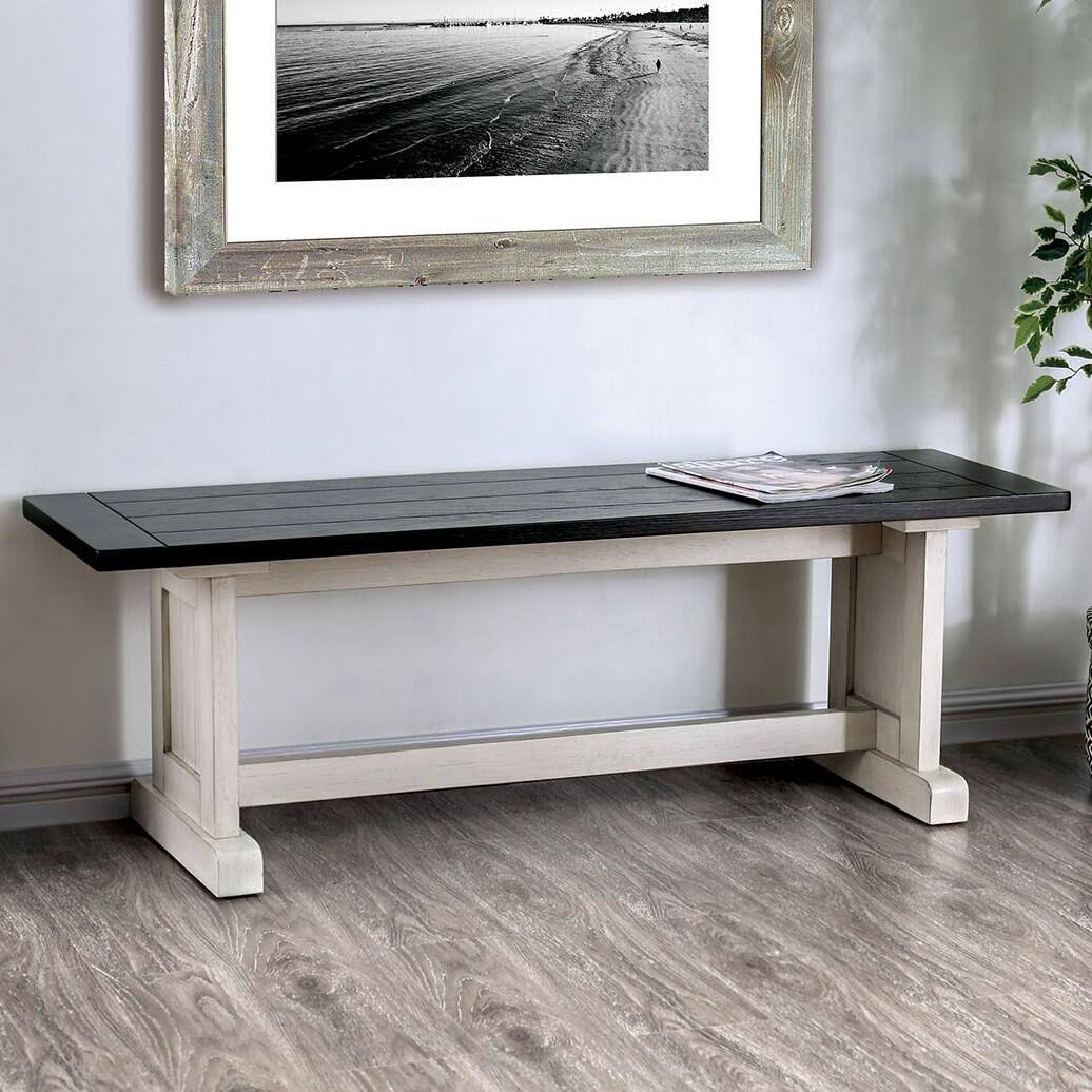 Espresso White Bench I317