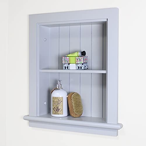 14x18 Real Wood Light Gray Wall Medicine Cabinet U788