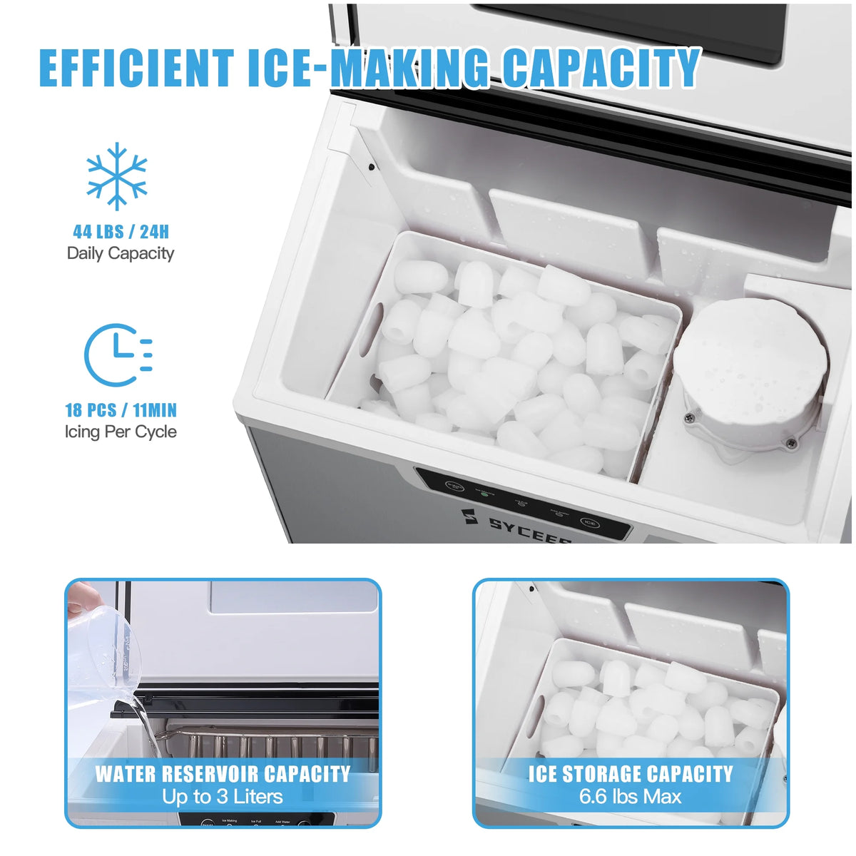 Portable 2 in 1 Ice Maker & Shaver with Ice Scoop V81984