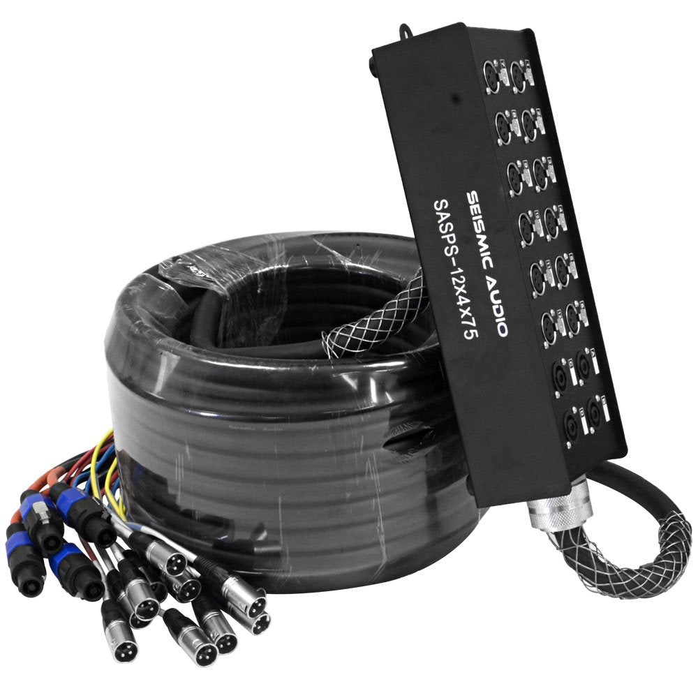 12 Channel XLR 4 Channel Speakon Speaker Cable 75 Feet M686894