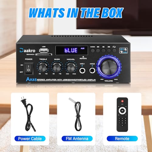300W 2 Channel Bluetooth Stereo Audio Amplifier F4423