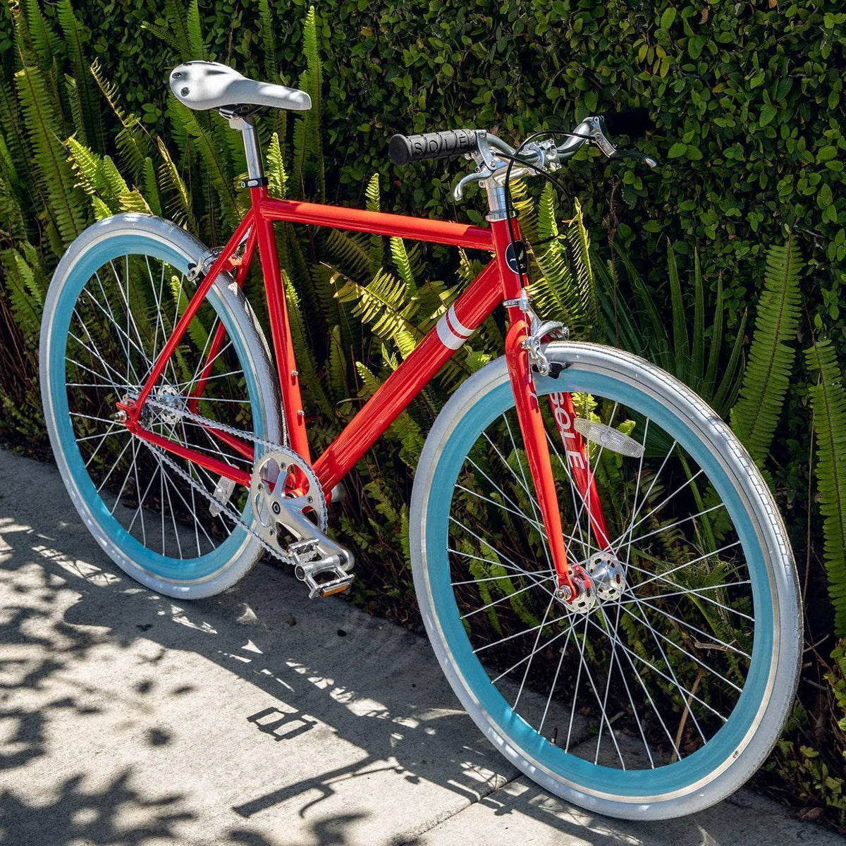 Red Single Speed Road Bike A695