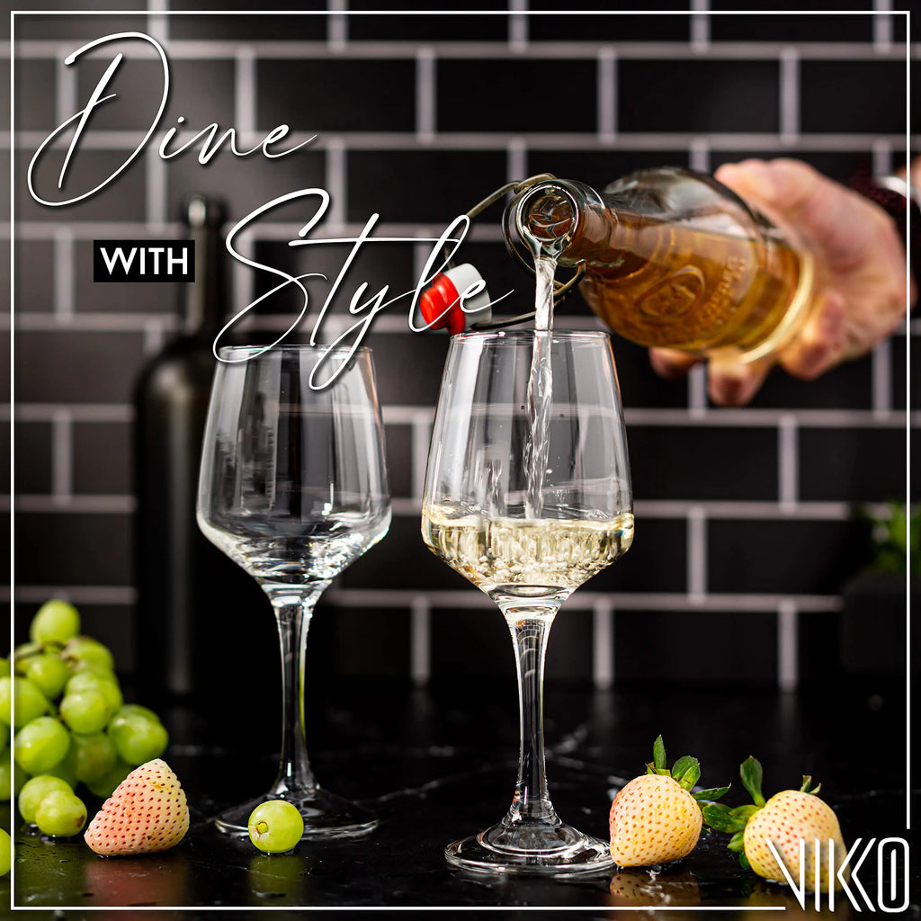 9.5 Ounce Clear Glass Wine Glasses Set of 6 N921134