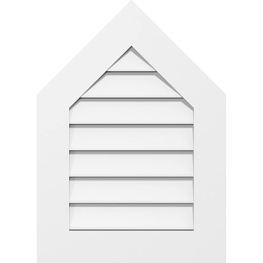 Peaked Top Surface Mount PVC Gable Vent 9/12 Pitch T10098