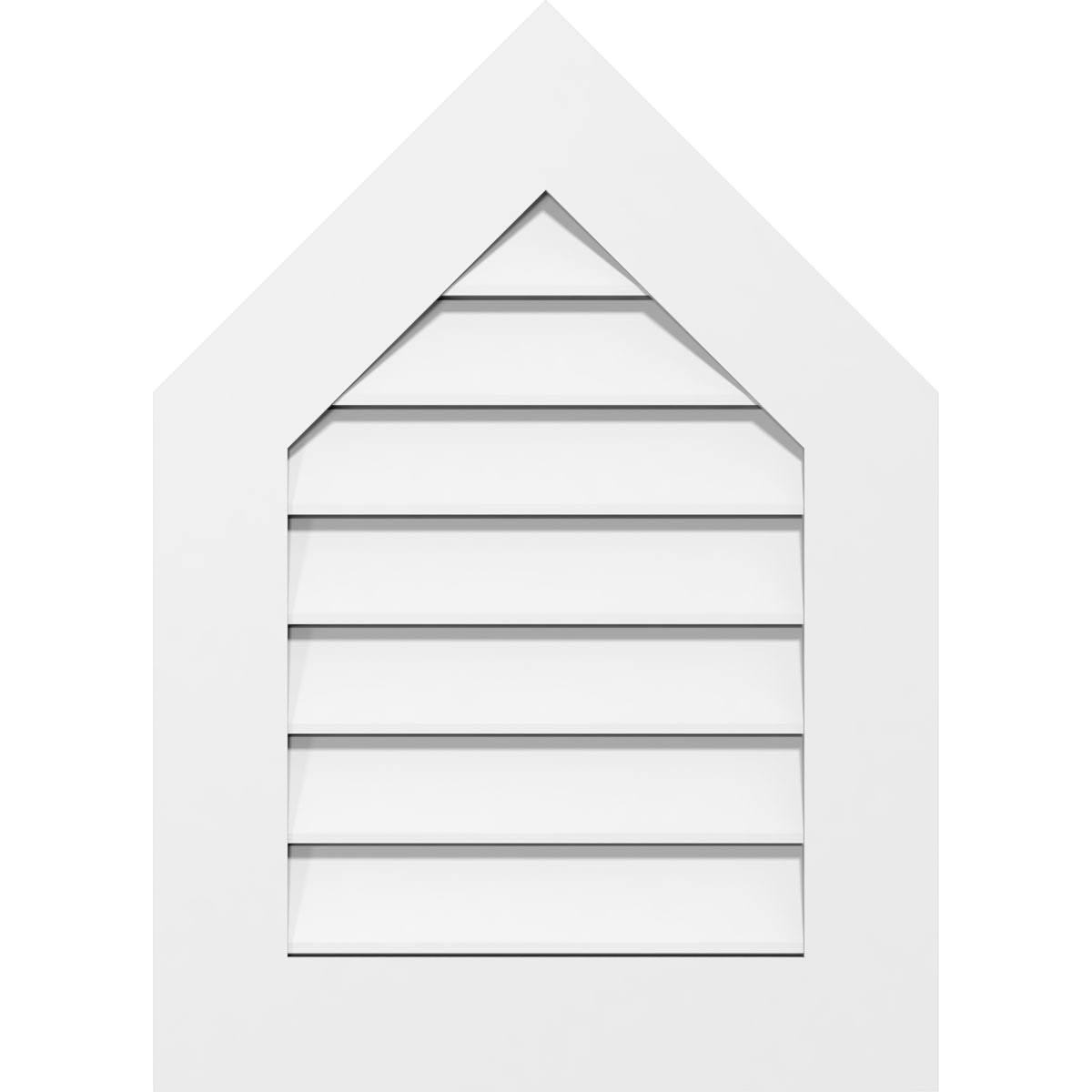 Peaked Top Surface Mount PVC Gable Vent 9/12 Pitch T10098