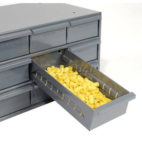 Modular 9 Drawer Steel Storage Cabinet Gray N217