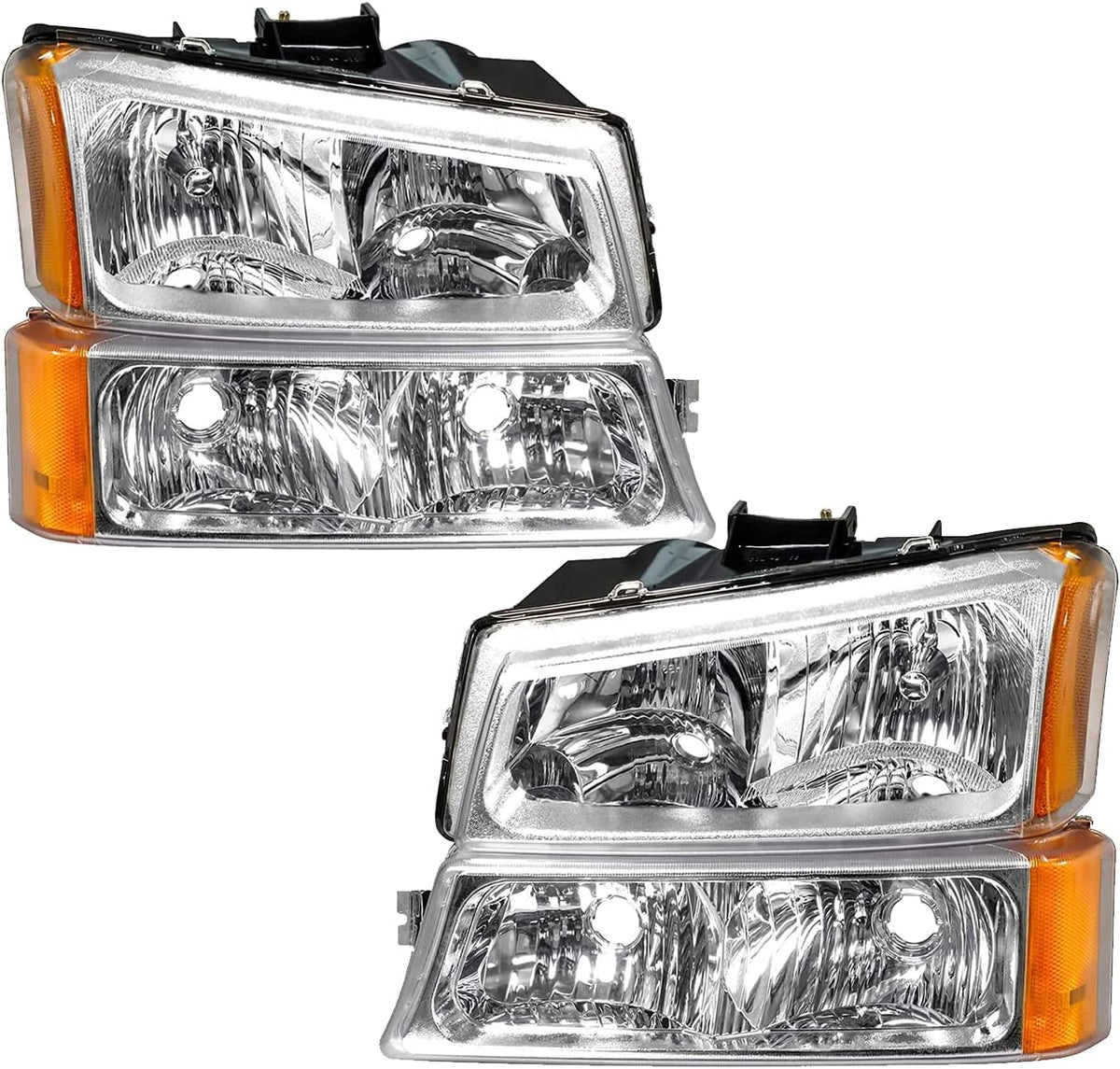 Black Housing Headlight Assembly Pack of 2 W92289