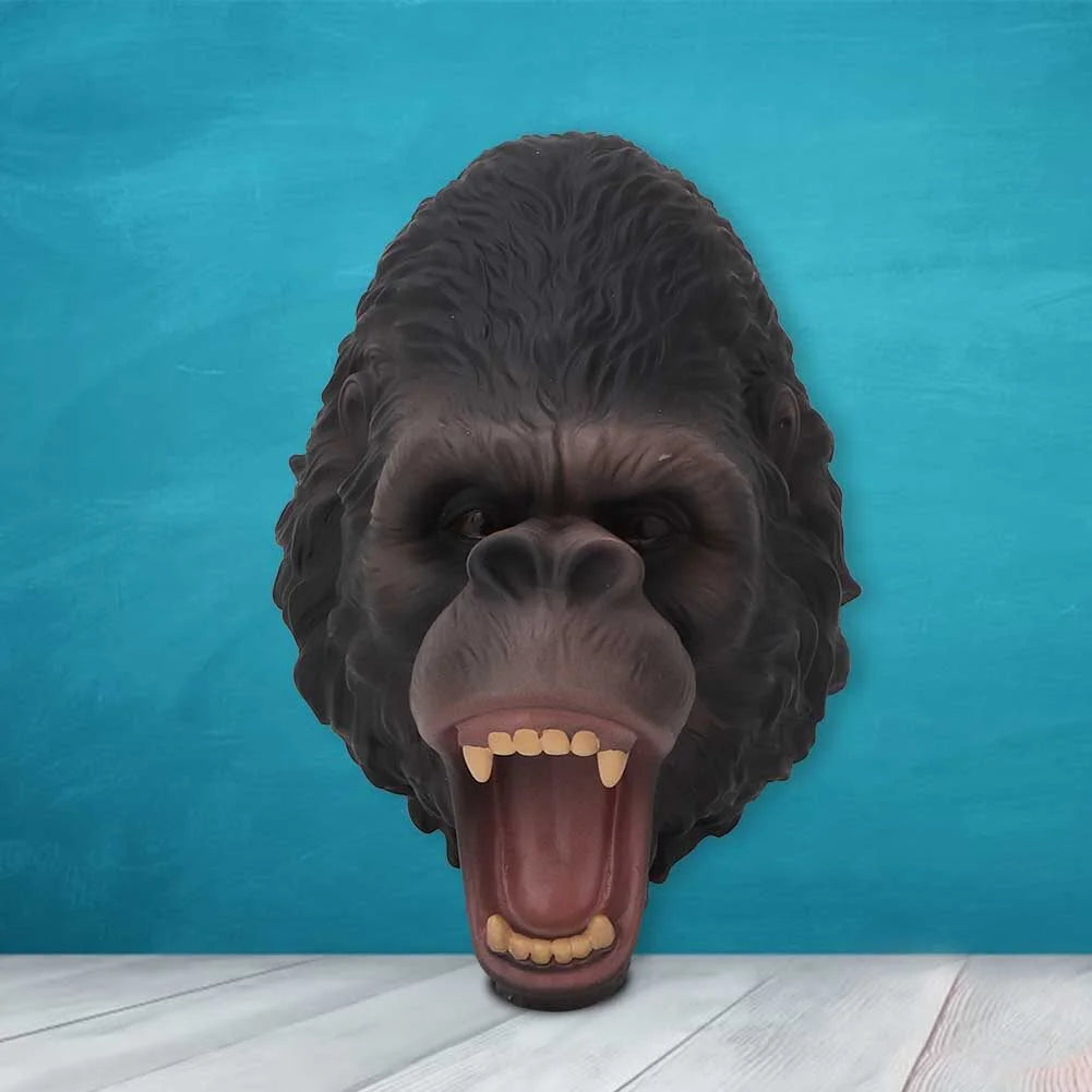 Realistic Plastic Orangutan Head Hand Toy M3610