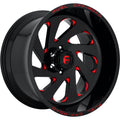 20x10 Black Red Wheel Fuel Vortex D638 5x5 -18 D224