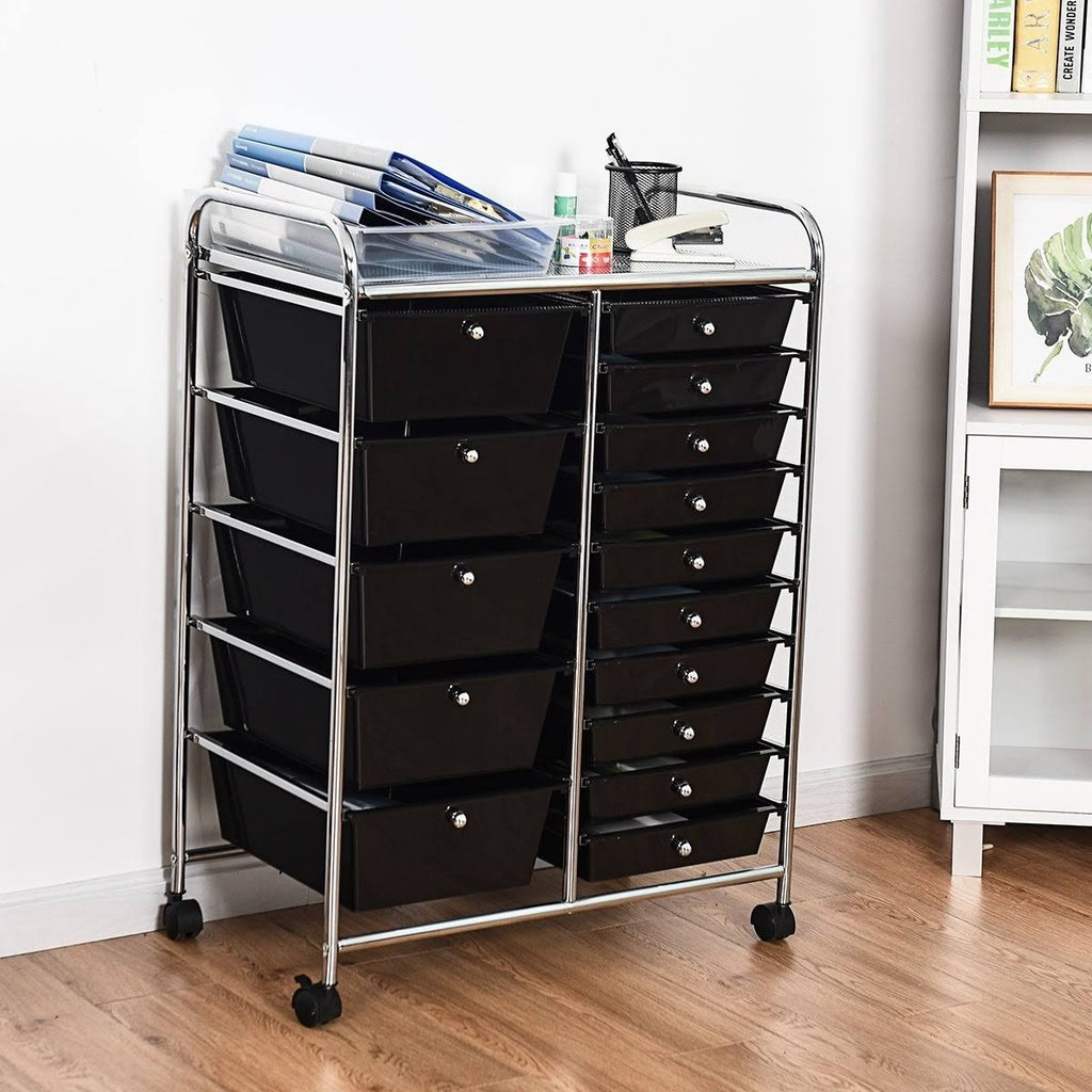 15 Drawer Rolling Cart with Wheels G84044