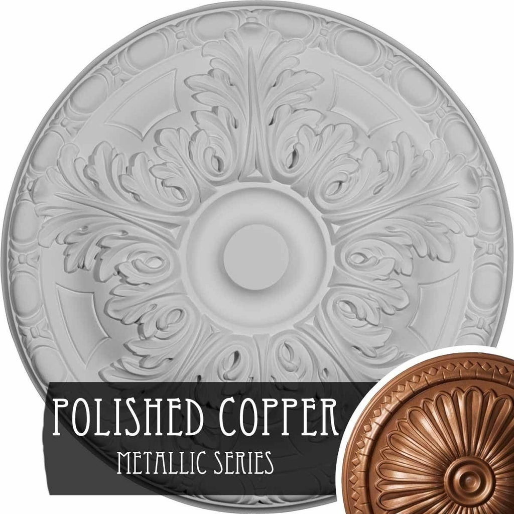 Granada Ceiling Medallion, Hand-Painted Polished Z2352