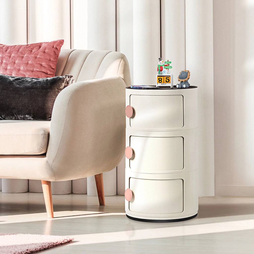 Beige 4 Tier Stackable Storage Organizer A3771