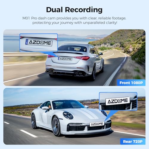 Dual Dash Cam Front and Rear with 64GB Card K755