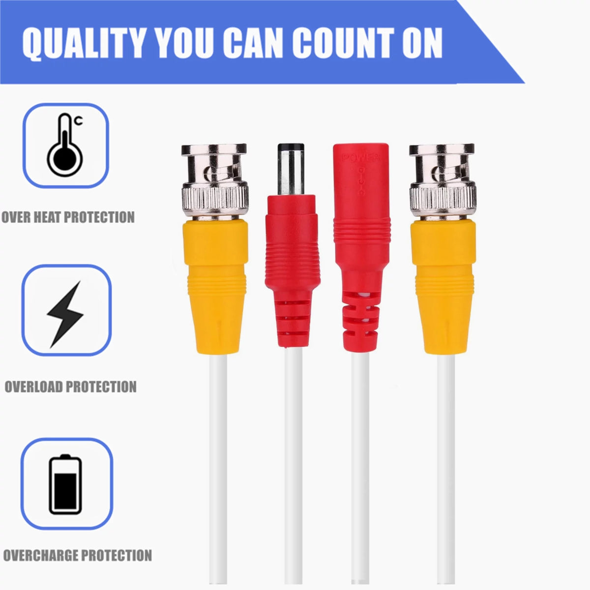 White 150ft BNC Extension Power Cable Z67620
