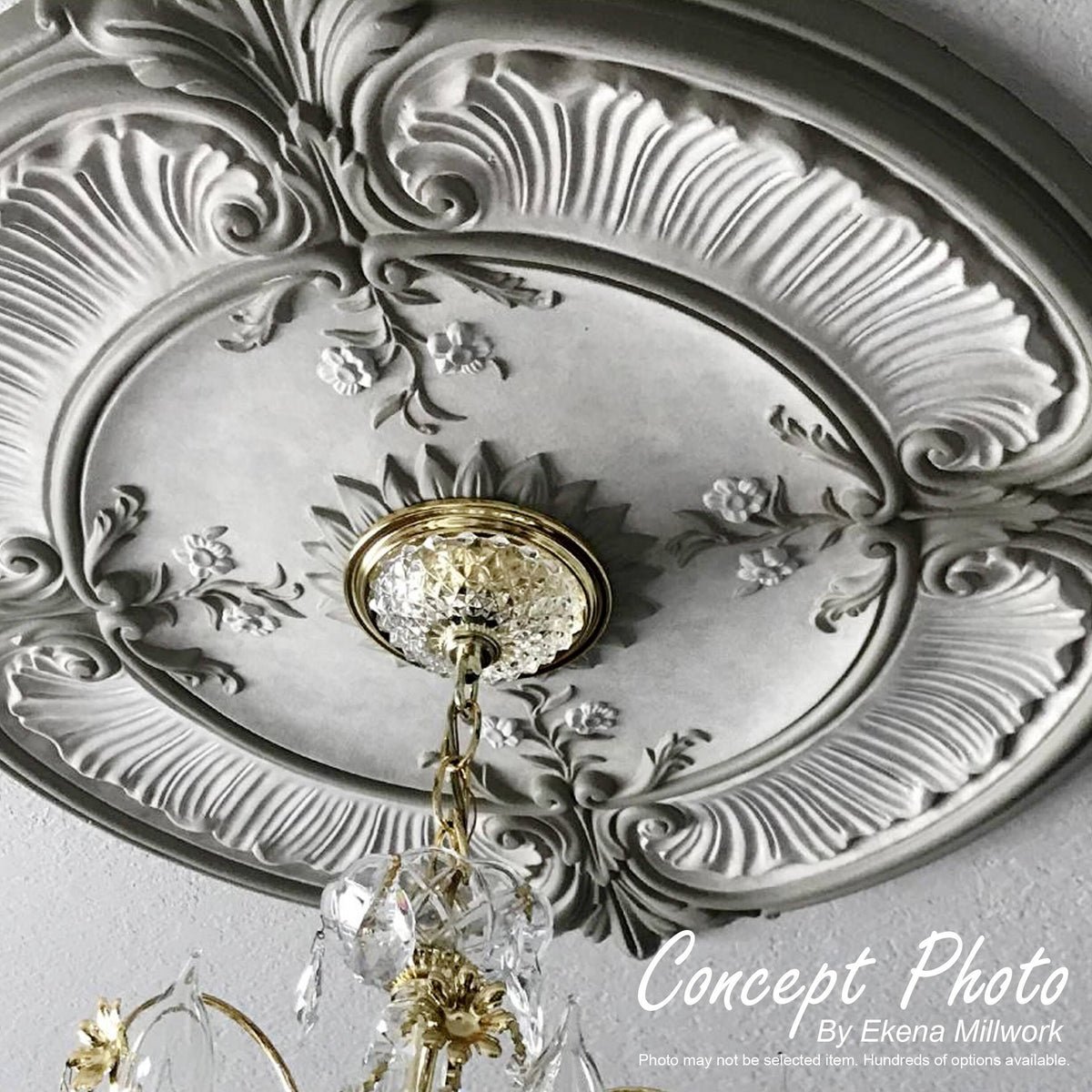 Granada Ceiling Medallion, Hand-Painted Polished Z2352