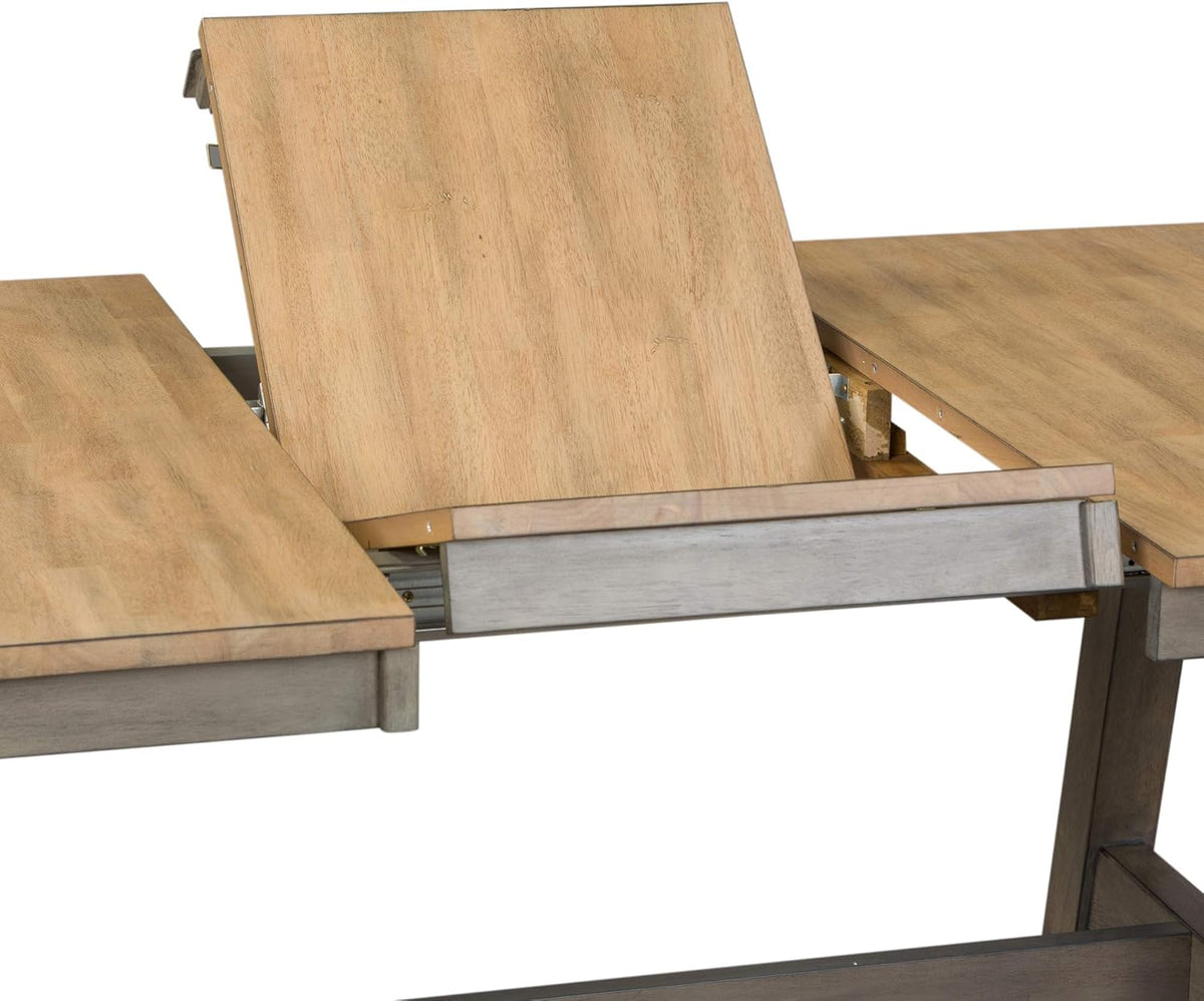 Gray 7 Piece Trestle Table Set O809150