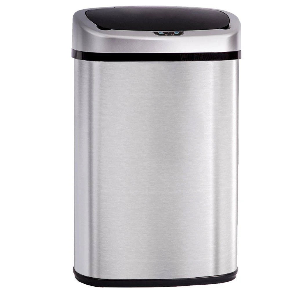 13.2-gallon Stainless Steel Touch Free Sensor Trash Can E38827