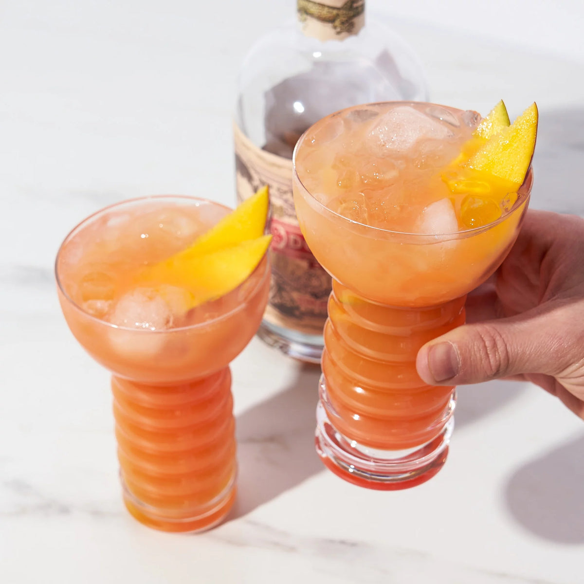 Crystal Tiki Cocktail Glasses Y453