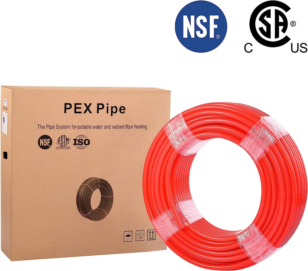 Red 1/2 Inch 200 Ft Pex-b Pipe with Pipe Cutter Z195