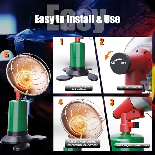 6200BTU Portable Propane Patio Heater J5408