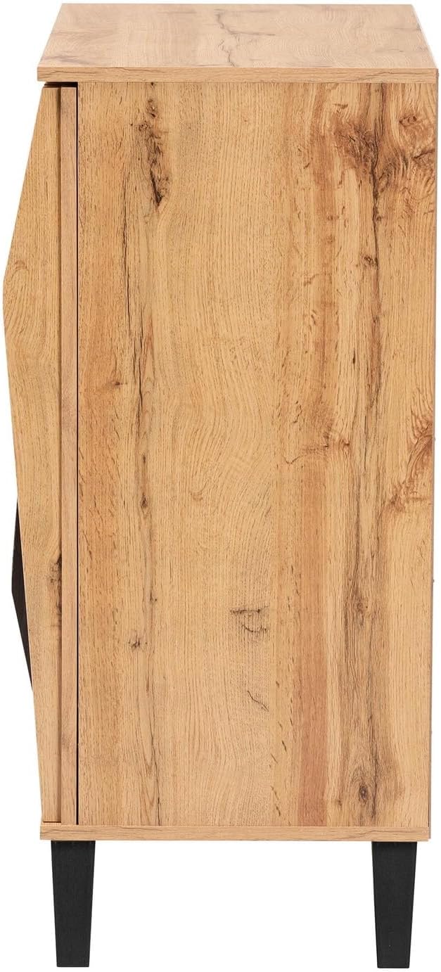 Espresso and Brown Wood 2-Door Storage Cabinet T225669