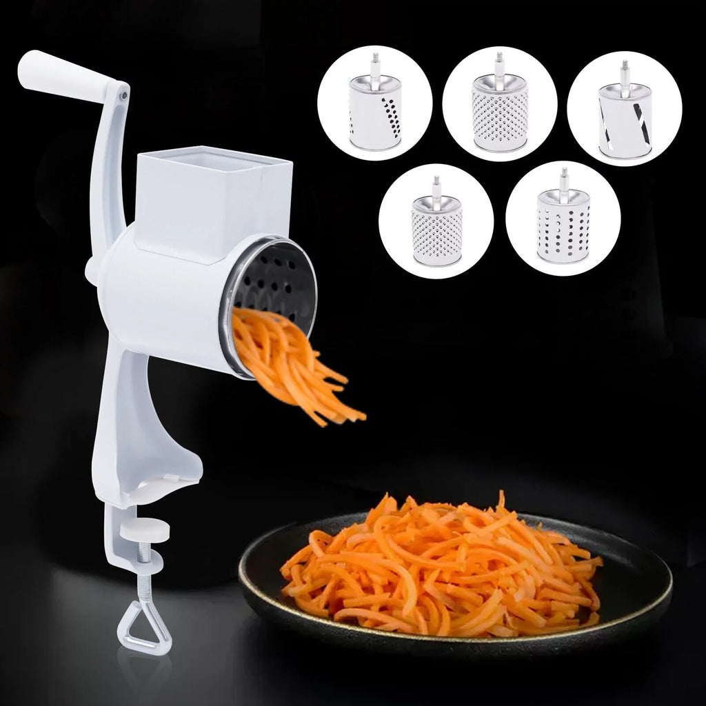 Manual Rotary Cheese Grater with 5 Blades W360175