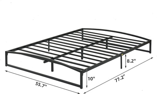 10 Inch Metal Twin Size Platform Bed Frame with Slat Support N436243