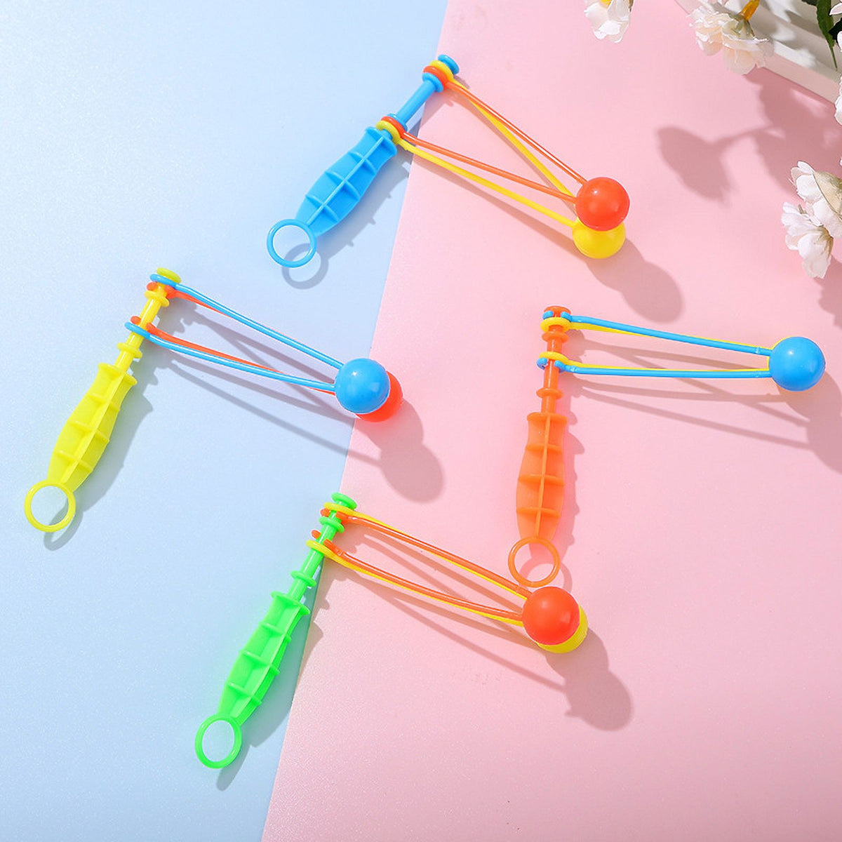 30 Pcs Plastic Hand Cranked Bumper Ball Toy Z452552