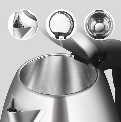 1.8L 304 Stainless Steel Electric Kettle with Auto Shut-Off S858