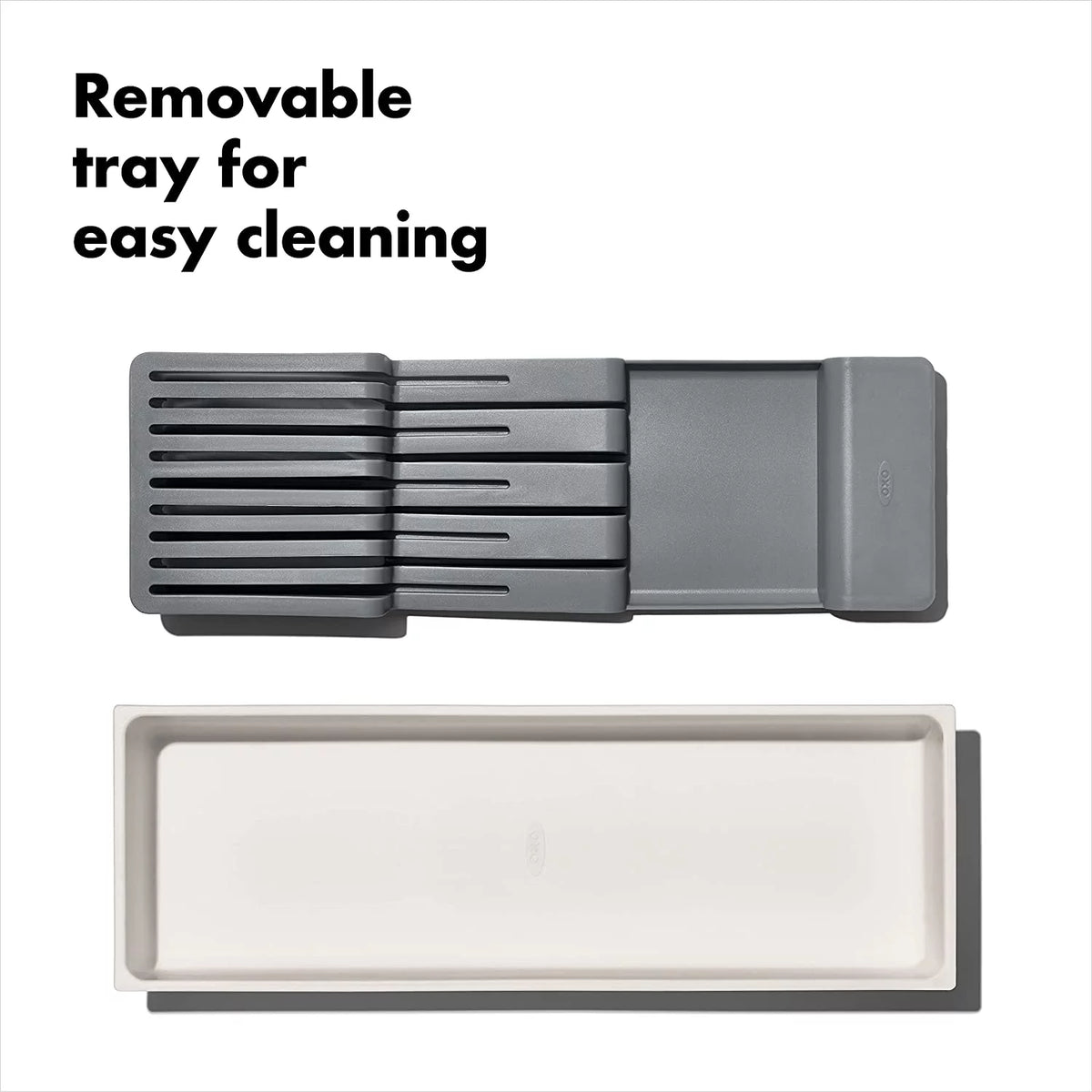 Compact Knife Drawer Organizer White G409