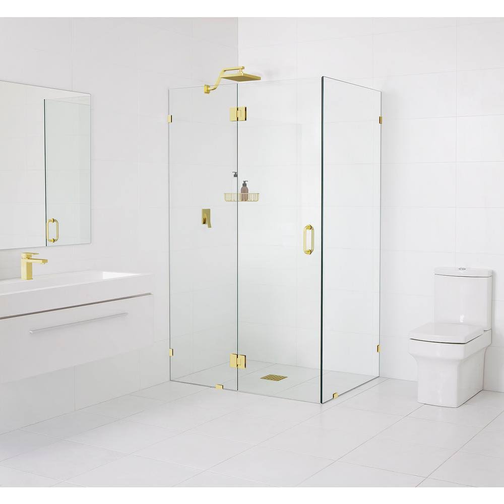 Brass Frameless Shower Door V1727