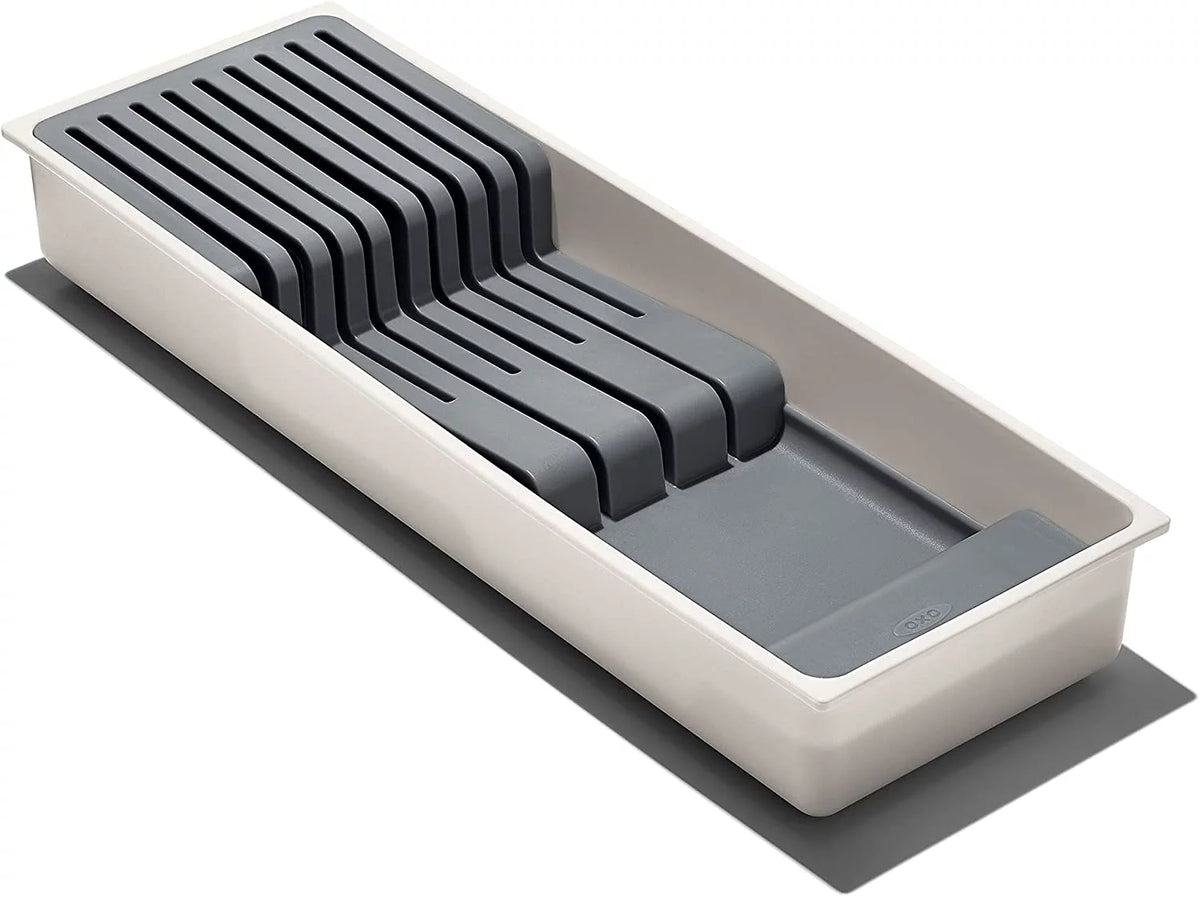 Compact Knife Drawer Organizer White G409