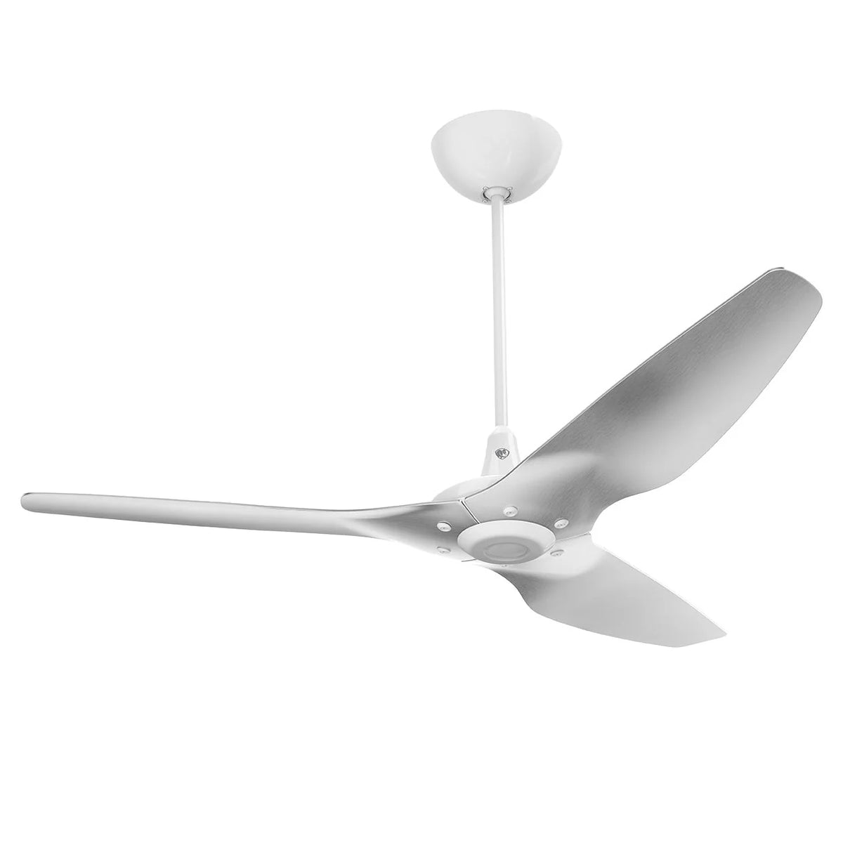 60 Ceiling Fan with Brushed Aluminum Blades and White Finish D540499