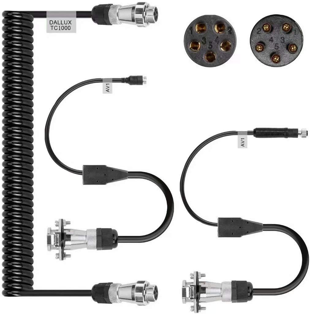Heavy Duty Vehicle Coil Trailer Cable with 4 PIN AV Connector Disconnect Kit, Pack of 2 I540