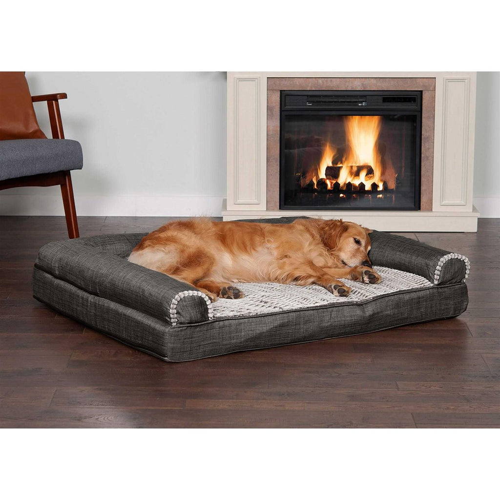 Luxe Fur & Performance Linen Sofa Bed U77760