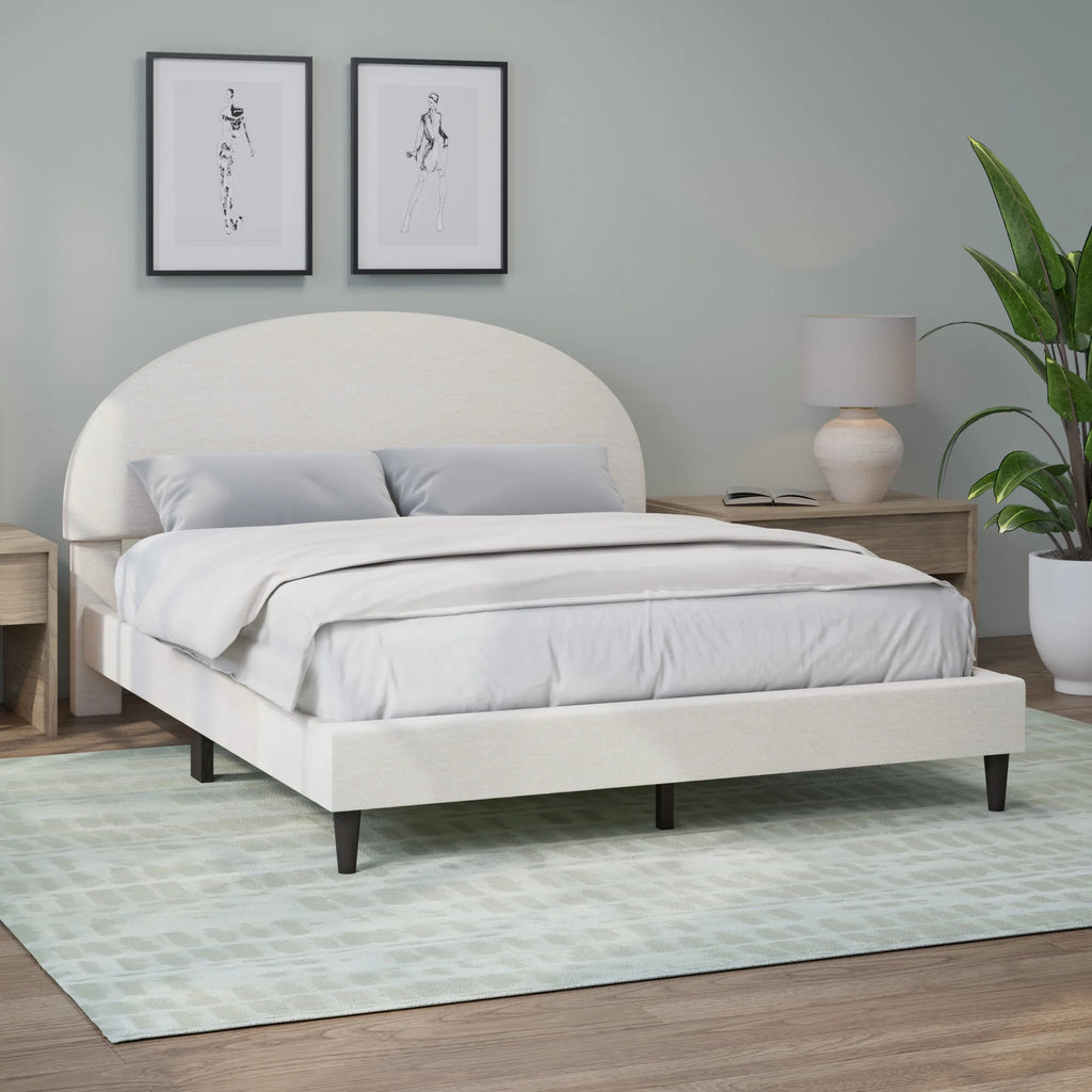 Queen Upholstered Platform Bed L7957