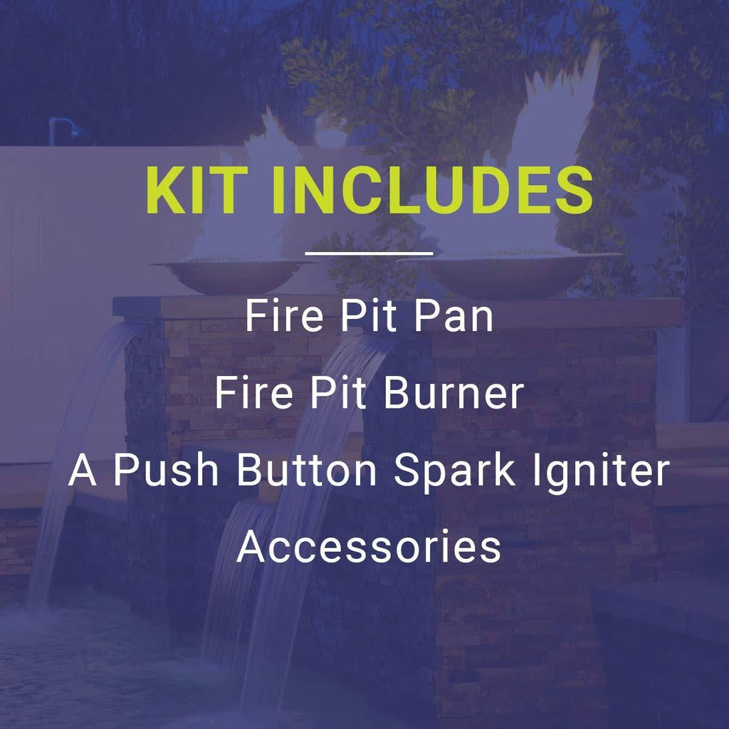 24x22 Round Stainless Steel Flat Pan with Spark Ignition Kit Natural Gas H578